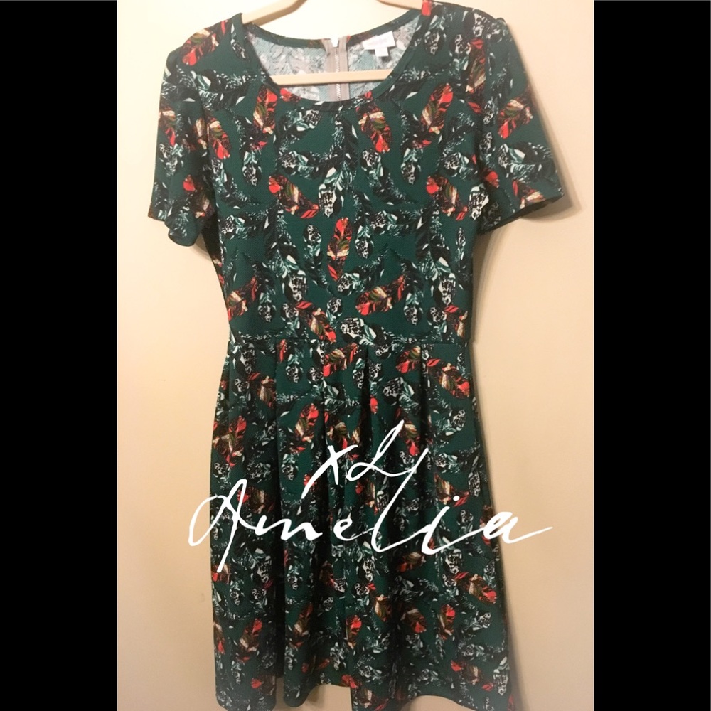LuLaRoe Amelia with Feathers! 👌👌👌